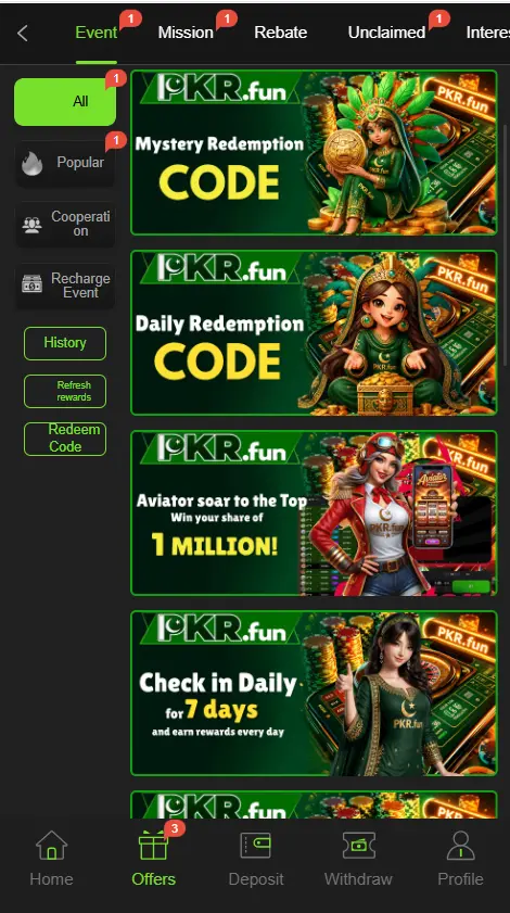 PKRFun Game Bonues and rewards