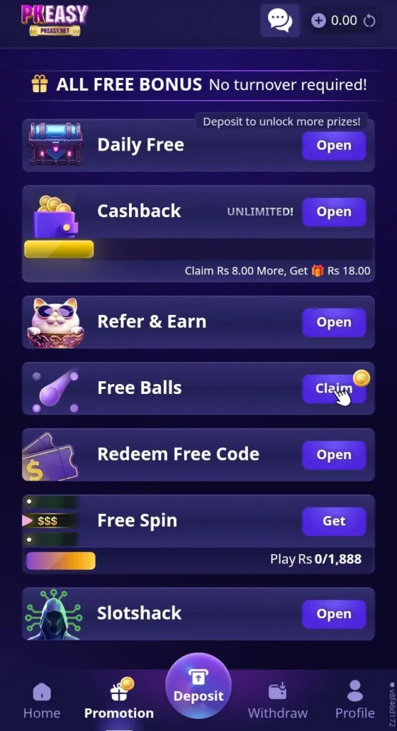 Pkeasy game bonuses