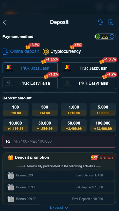 8B Game Deposit money