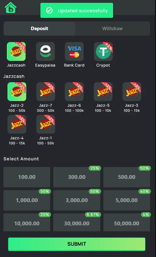 B9.Game Deposit and Cashout