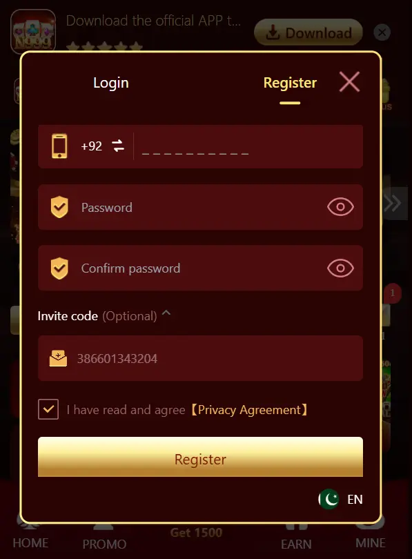 N999 Game register and create account